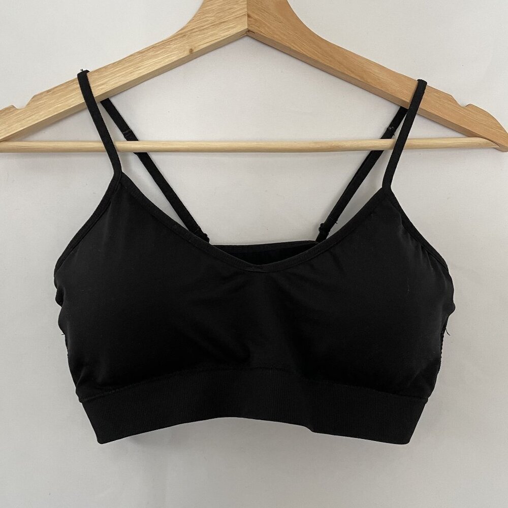 Flirtitude bralette padded black comfortable XL kids nylon spandex‎ adjustable